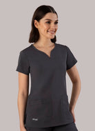 Grey's Anatomy Signature 2-Pocket Scrub Top   ⚡⚡⚡-25% OFF ✨ | Graphite