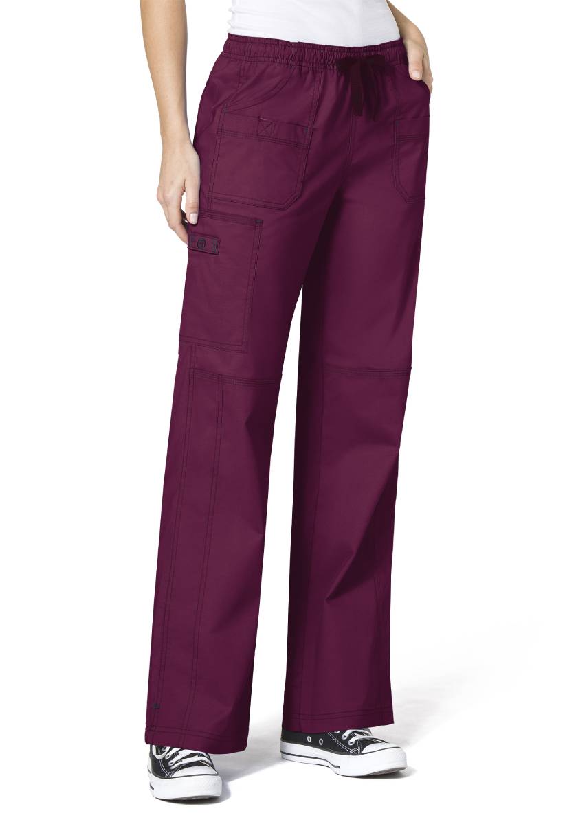 WONDERFLEX FAITH WOMEN'S MULTI-POCKET CARGO PANT | Wine