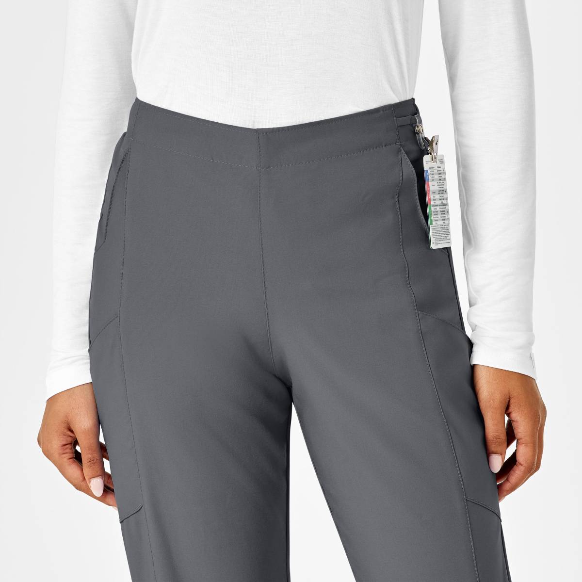 W123 WOMENS FLAT FRONT CARGO PANT | Pewter Grey