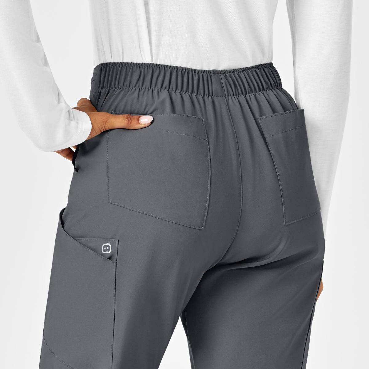 W123 WOMENS FLAT FRONT CARGO PANT | Pewter Grey