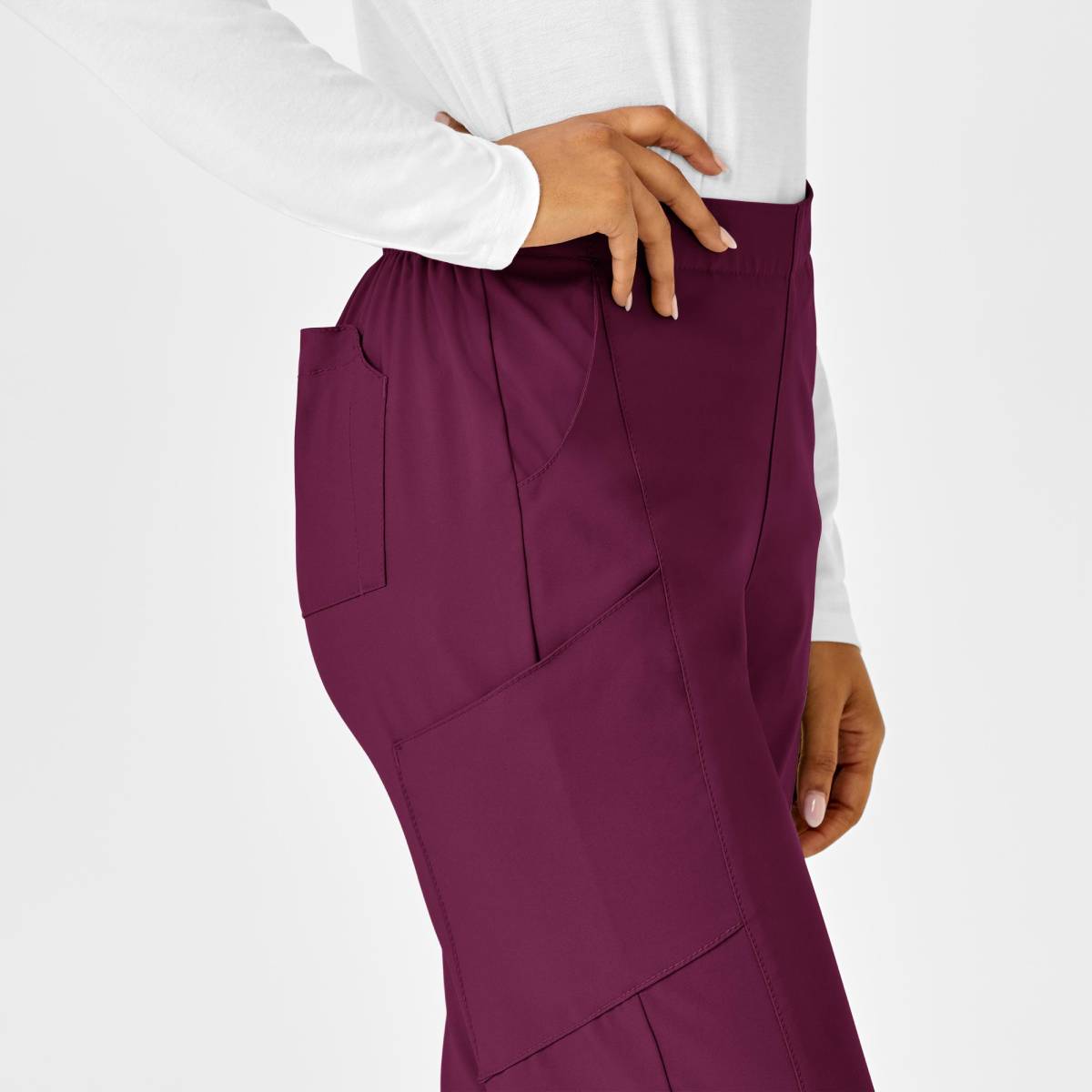 W123 WOMENS FLAT FRONT CARGO PANT | Wine