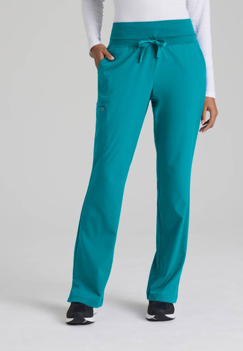 Barco One Female 5 Pocket Knitwaist Cargo Trousers  | Teal