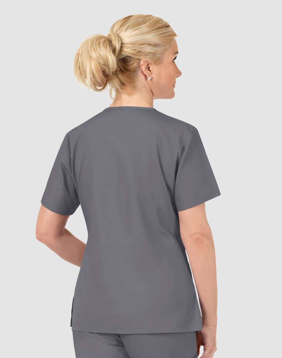 ORIGINS BRAVO WOMENS V-NECK TOP | Pewter Grey