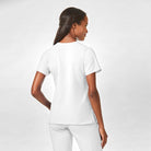 W123 WOMENS STYLIZED V-NECK TOP | White