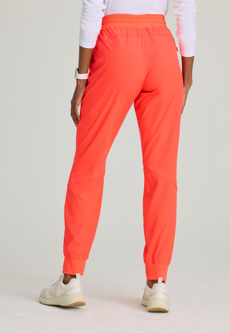 Barco One Drawstring Female Jogger Style Scrub Trousers | Neon Flame