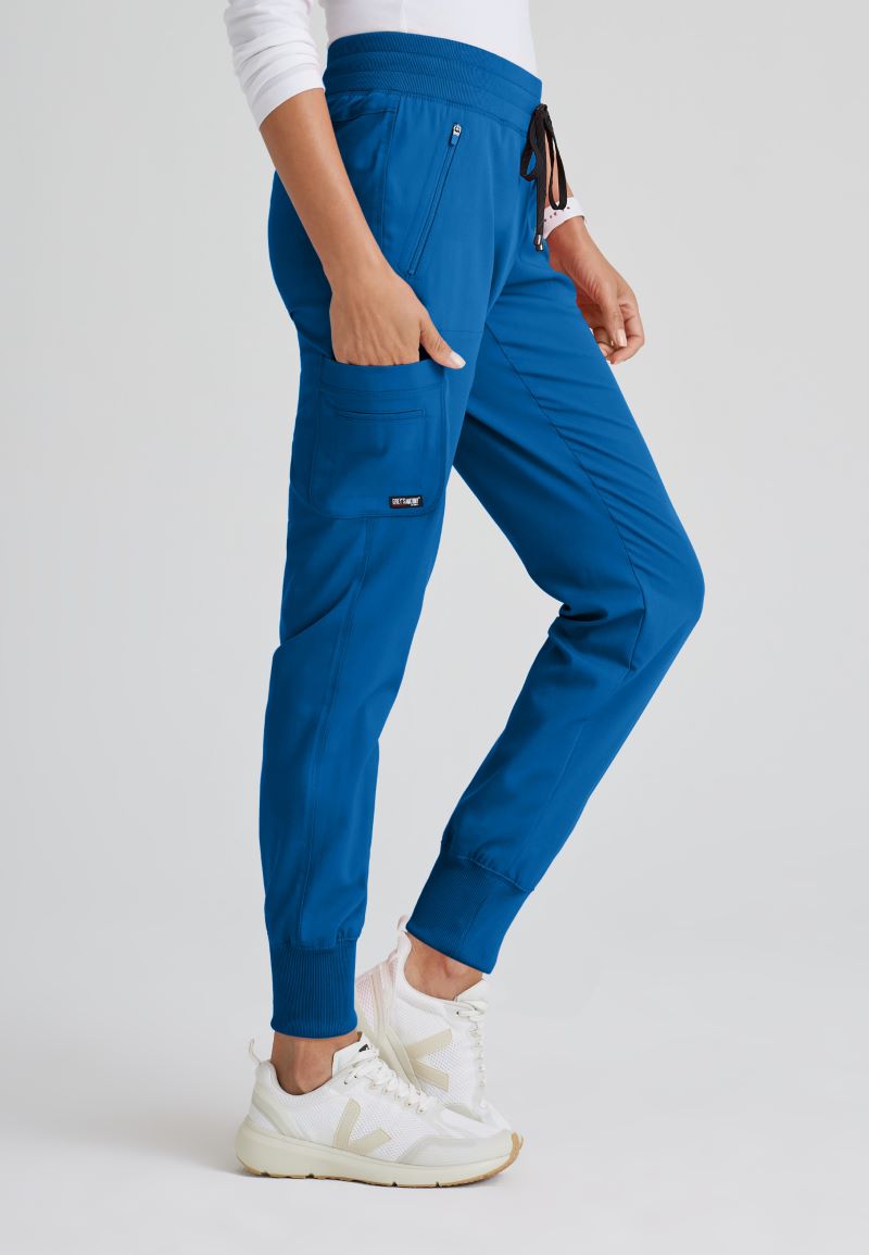 Grey's Anatomy Eden Women's 5-Pocket Cargo Jogger Scrub Pant | New Royal