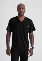 SKECHERS MALE STRUCTURE V-NECK TOP | BLACK