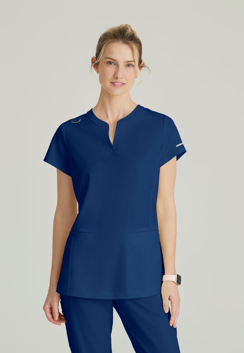 Skechers Women's Coast 2-Pocket Banded Collar Top | Navy