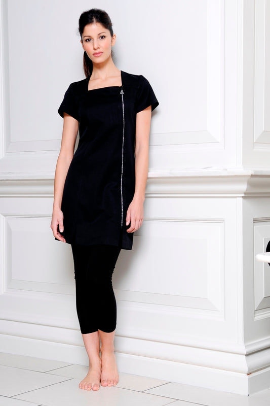 ANNA ZIP DRESS | BLACK