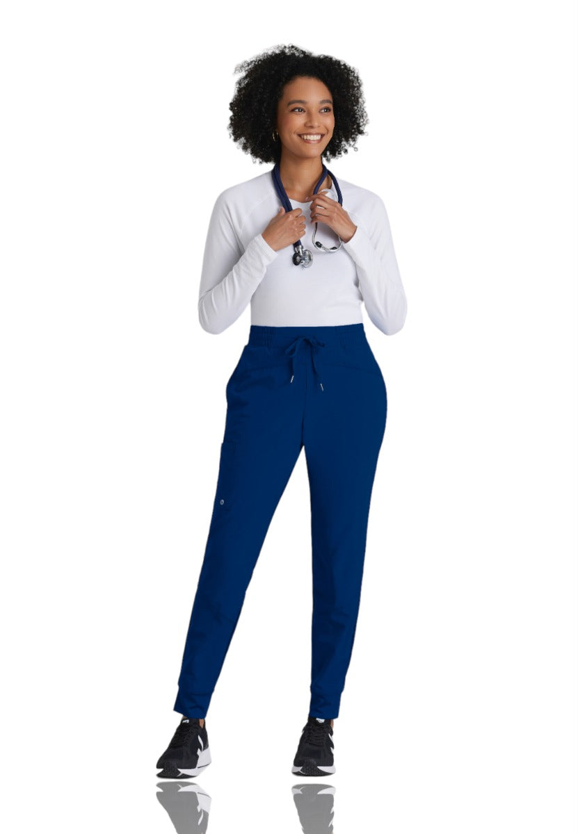 Barco One Drawstring Female Jogger Style Scrub Trousers | NAVY