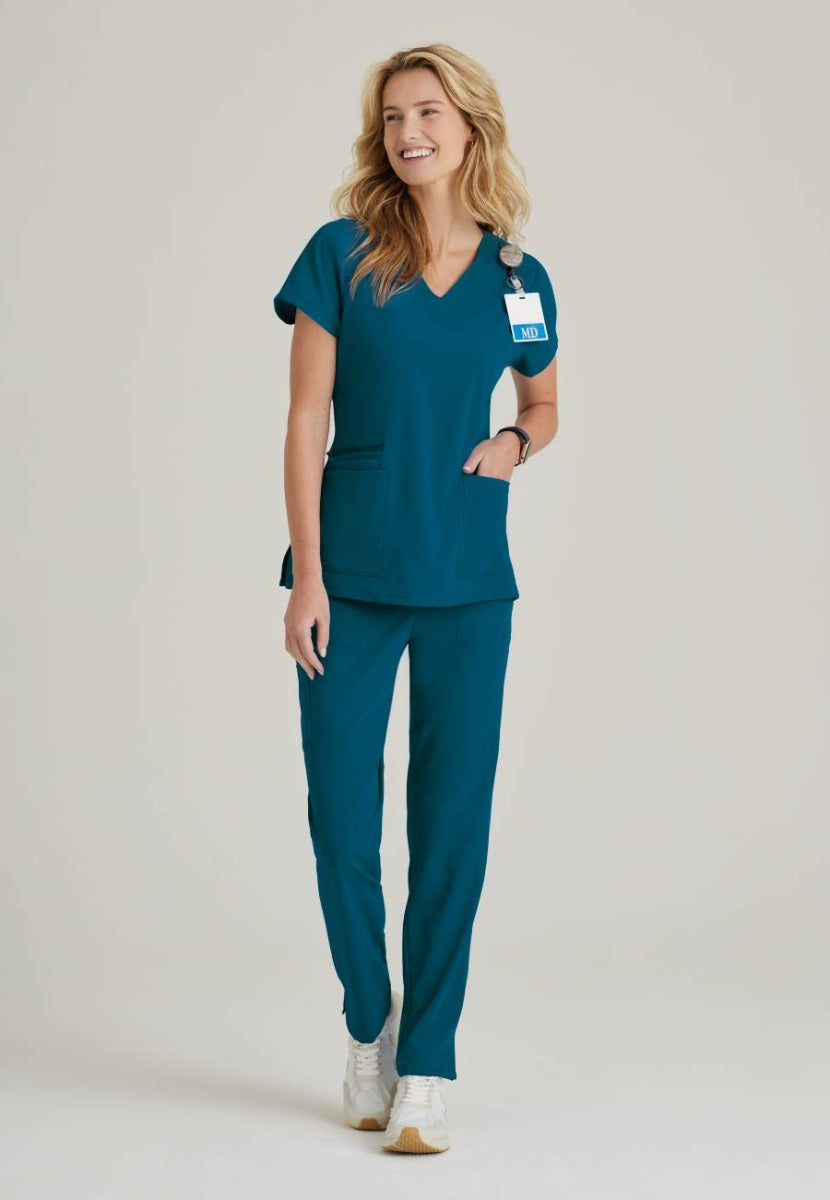 Barco Unify 4-Pocket V-Neck Scrub Top | Bahama