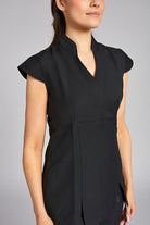 NICOLE WRAP EFFECT BEAUTY TUNIC | BLACK