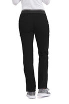 Greys Anatomy Kim 3 Pocket Elastic Back Waistband Zip-Pocket Pants | BLACK