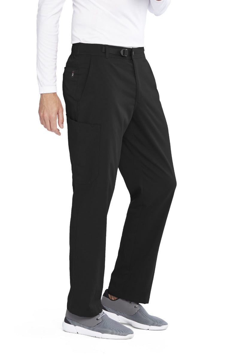 Grey's Anatomy Spandex Stretch Male 4 Pocket Cargo Scrub Pants | BLACK