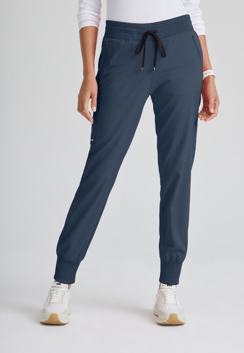 Grey's Anatomy Eden Women's 5-Pocket Cargo Jogger Scrub Pant  | Steel