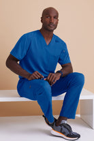 Grey's Anatomy Spandex Stretch Men's 6 Pocket Straight Pant | New Royal