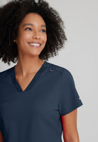 Grey's Anatomy Bree Tuck-in Scrub Top  | Steel