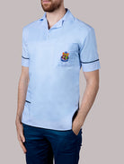 Mater Hospital Staff Nurse Male Top with Collar + Buttons | SKY/NAVY