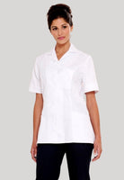 Nursing Uniform Tunic PH2A - Round Collar + Buttoned Front ⚡⚡⚡-50% OFF✨ | WHITE