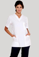 Diamond Designs Medical Unisex Scrub Top | WHITE