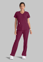 SKECHERS BREEZE 3-POCKET SHAPED HEM TOP | Wine