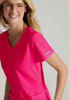 SKECHERS BREEZE 3-POCKET SHAPED HEM TOP | VIBRANCE PINK